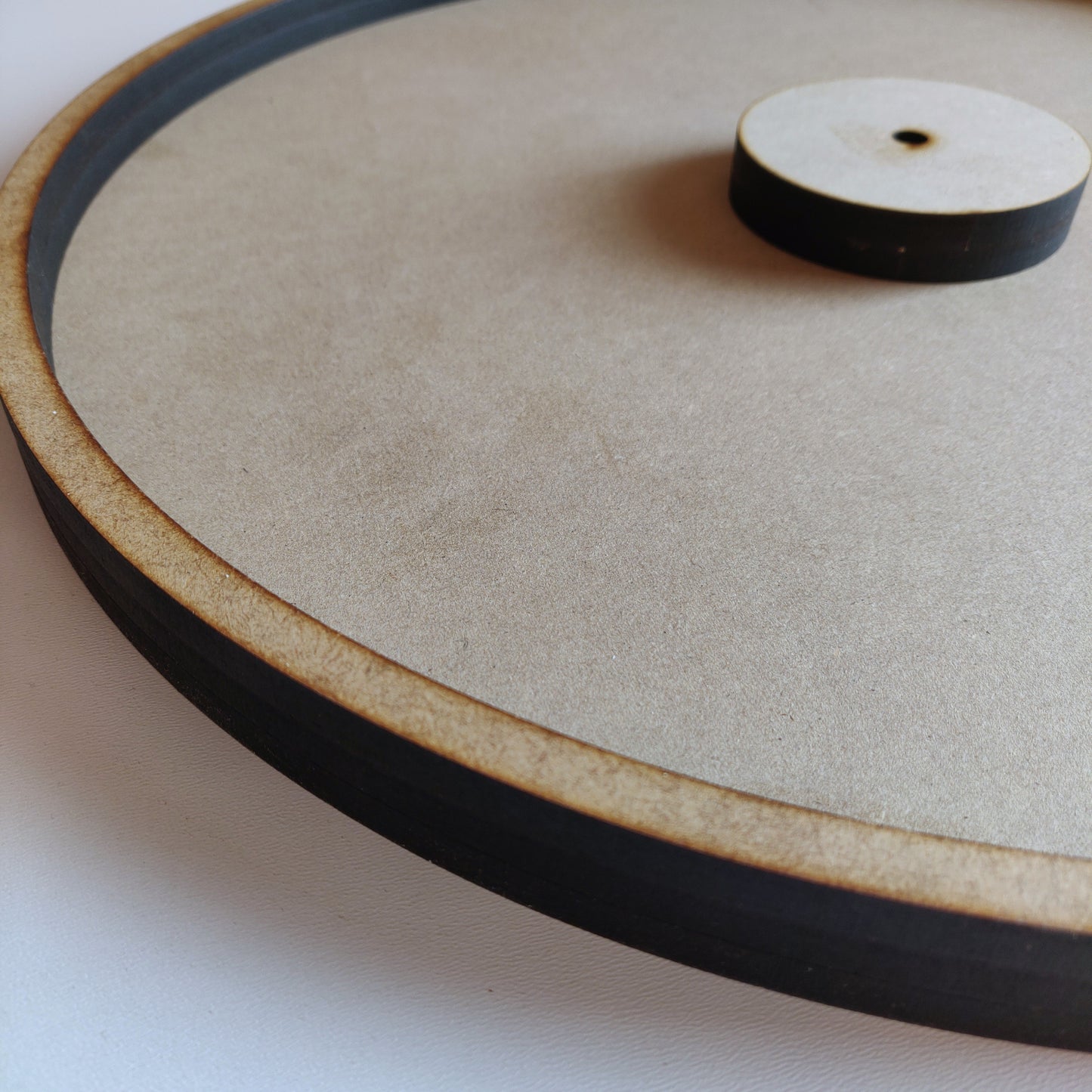 Round art board with 1 cm front frame Clock base
