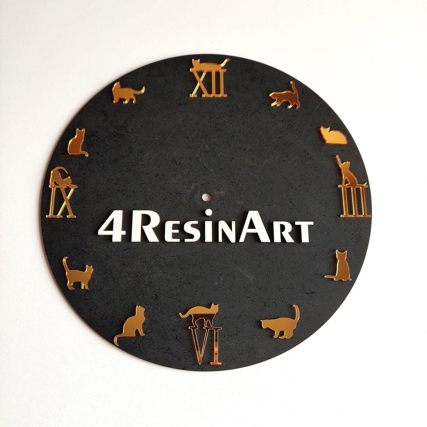 Clock Numbers Roman With Cats