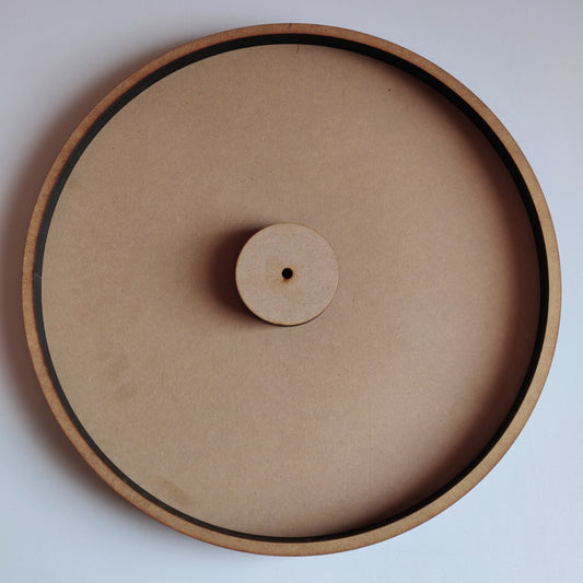 Round art board with 1 cm front frame Clock base