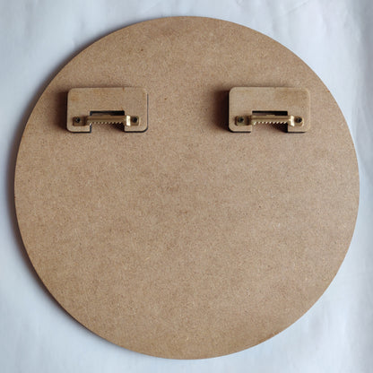 Round art board with 3 cm front frame