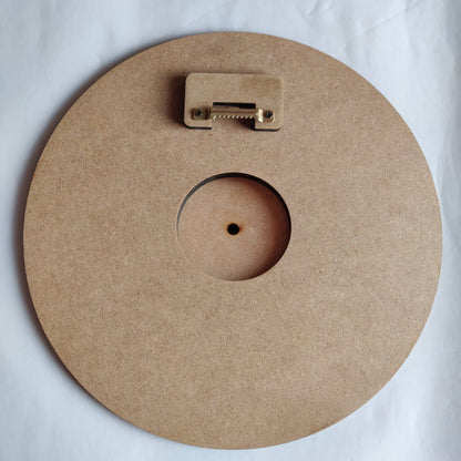 Round art board with 1 cm front frame Clock base